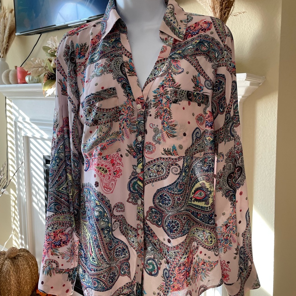 Express Multicolor Paisley Blouse, medium